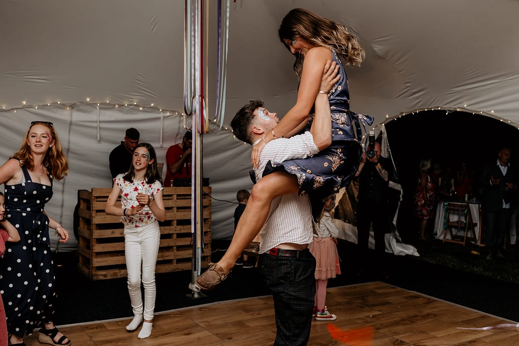 Wedding reception in a marquee in Lamaton