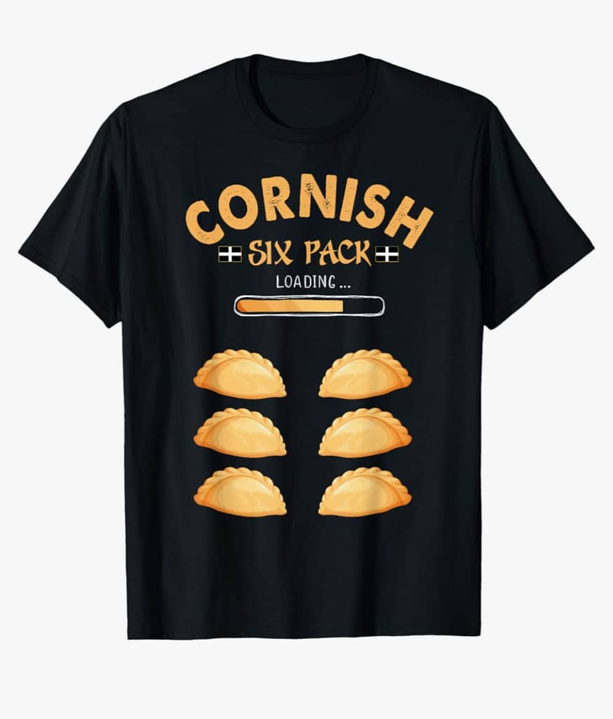 Cornwall t-shirt for men. Six pack design, Cornish