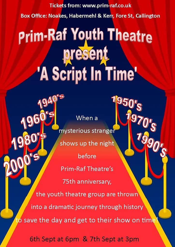 youth theatre in callington, 75th year of prim-raf show in 2024