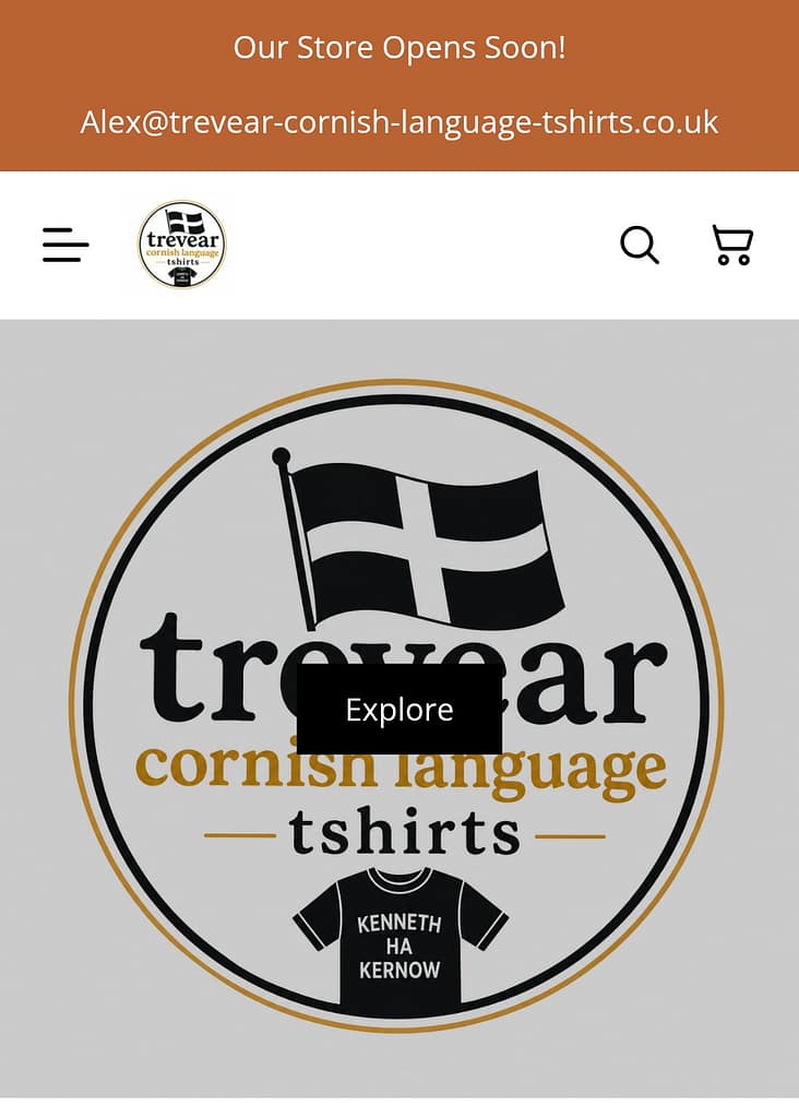 Cornish language T-shirts made and designed in Cornwall