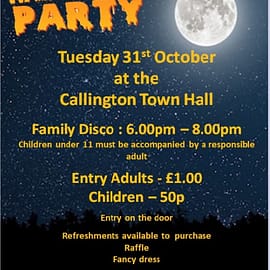 Coming soon in October: Halloween Family disco @ Callington Town Hall