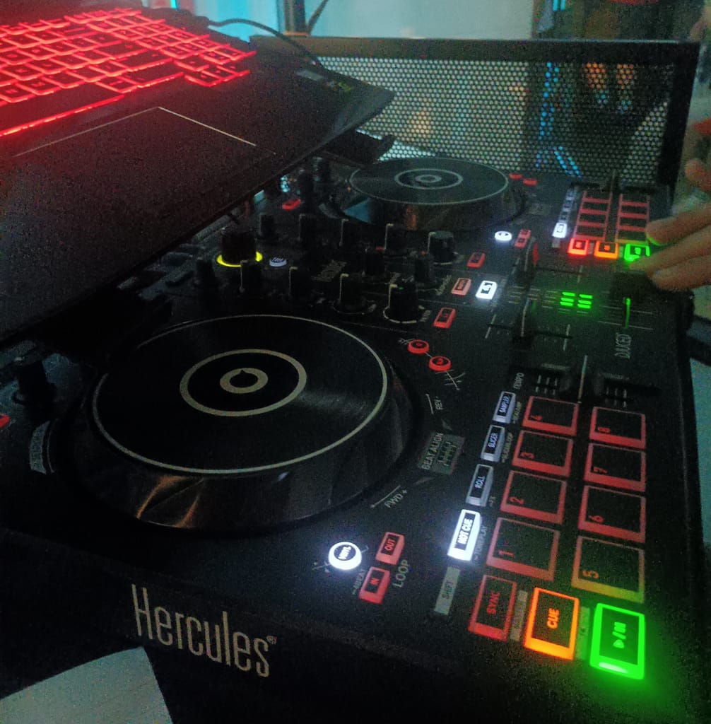 Disco setup at Callington Cricket club for a birthday party