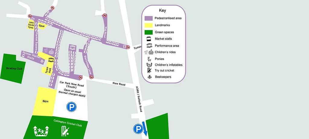 Map Callington honey fair 2025