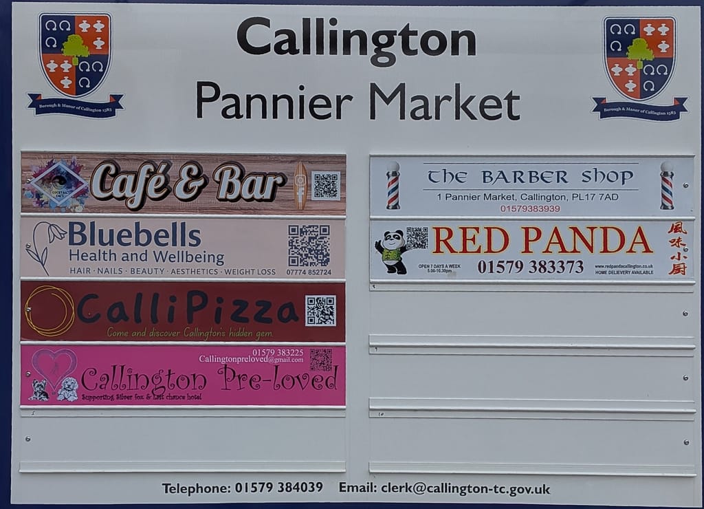 Callington Pannier market sign