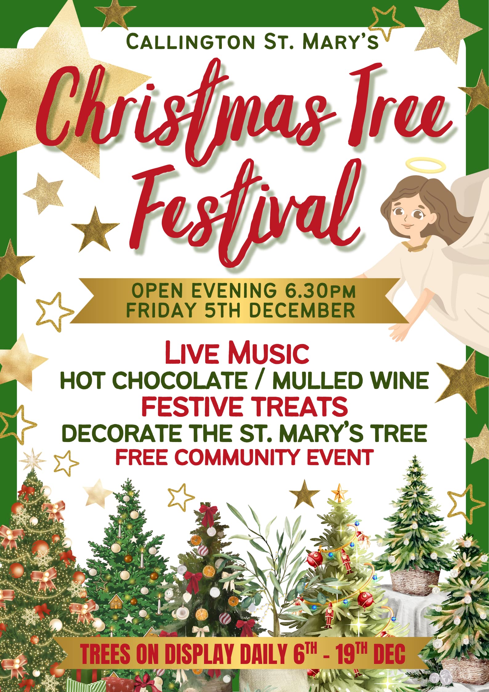 Christmas Tree Festival opening evening 5th of December 2025 6.30pm