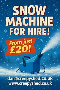Snow machine for hire , Callington Cornwall