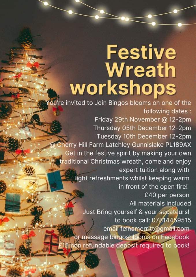 Festive Wreath workshop, near Callington poster