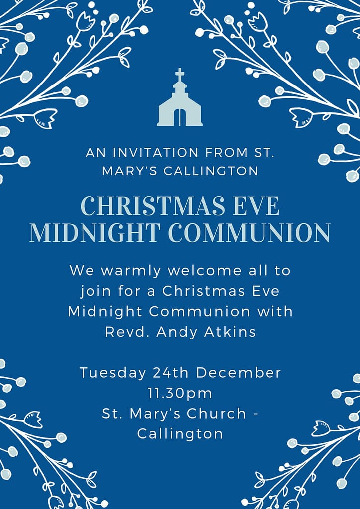 Christmas eve midnight communion Callington church
