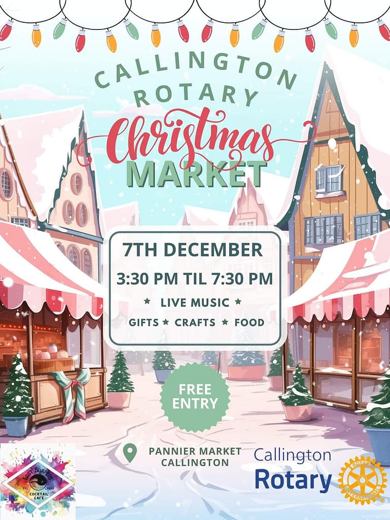 Callington Christmas market in the Pannier market 2024