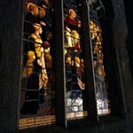 St Marys church, view of one of the stained glass windows