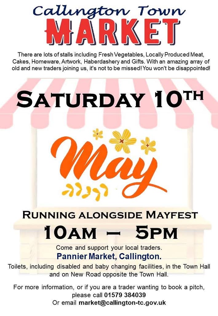 Callington market on mayfest day 