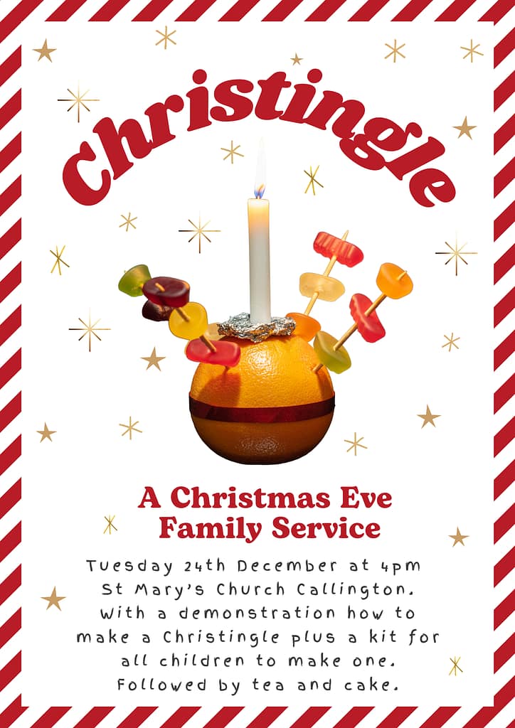 Christingle in Callingtons St.marys church 2024 December 