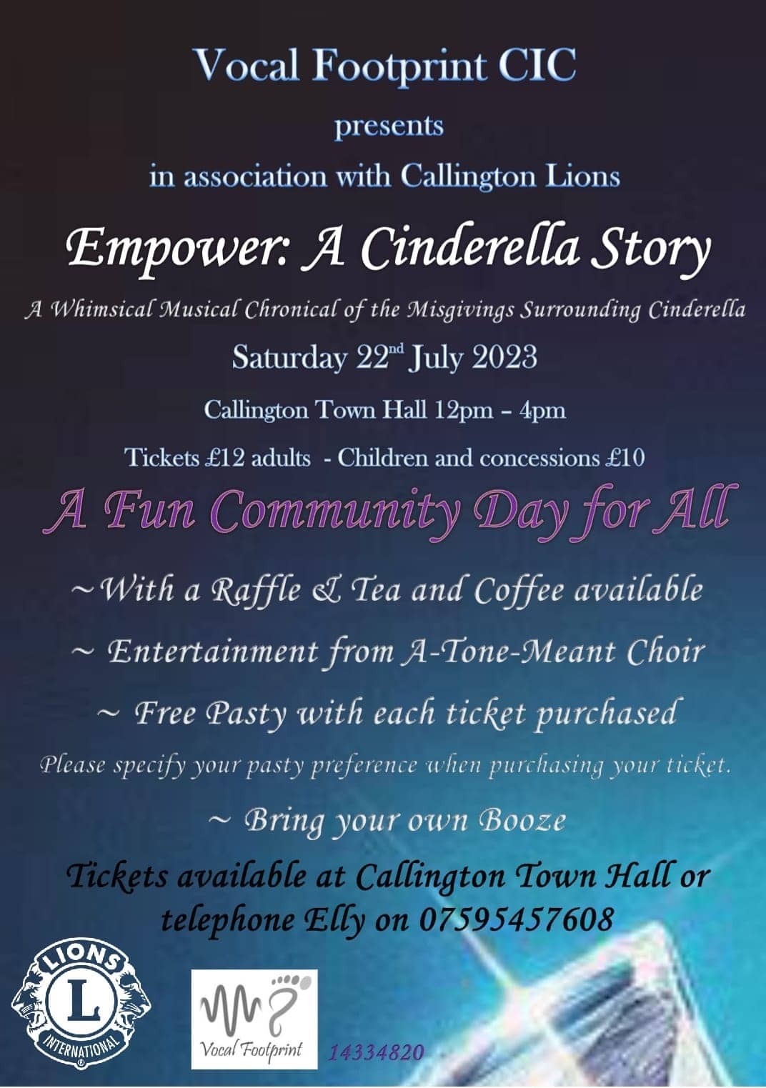 Image: A fun community day for all, Empower A cindrella story at callington town hall on the 22nd of july