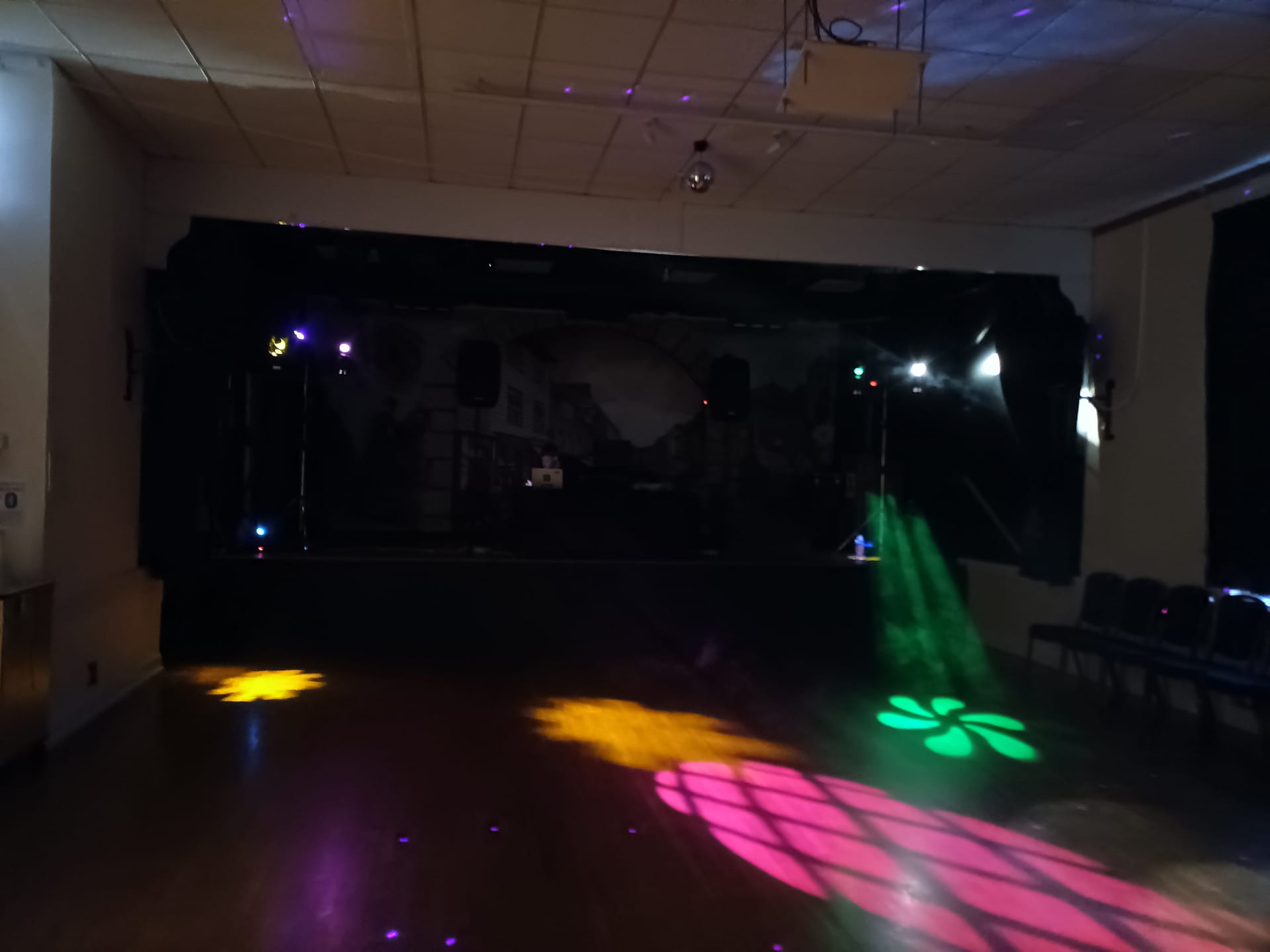 Callington town Hall Disco setup