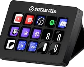 Elgato Stream Deck MK.2 – Studio Controller, 15 macro keys, trigger actions in apps and software like OBS, Twitch, ​YouTube and more, works with Mac and PC