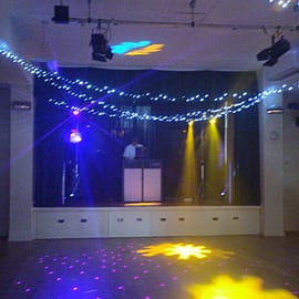 South hill parish hall disco setup