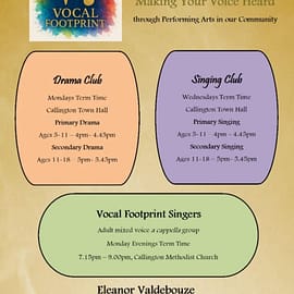 Vocal footprint poster for drama club