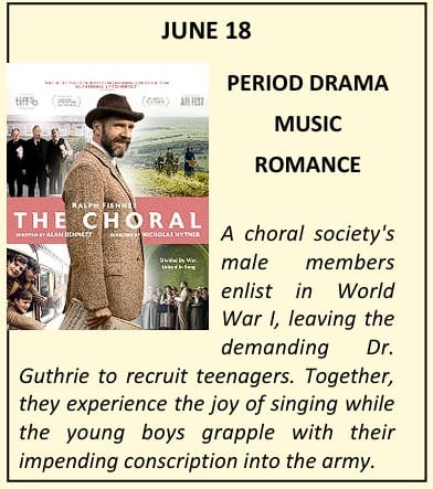 Film show
THE CHORAL
Callington Town Hall
18th June 2026
7.30pm (Doors 7.00pm)