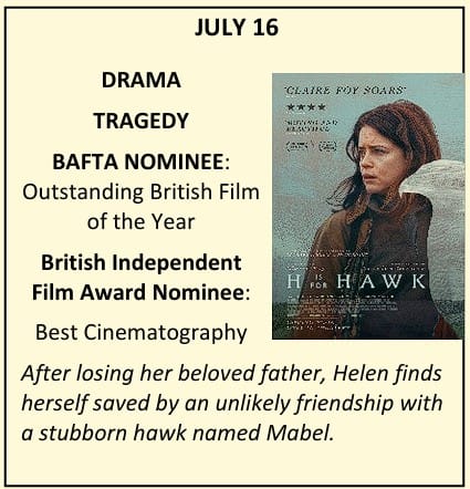 Film show
H IS FOR HAWK
Callington Town Hall
16h JULY 2026
7.30pm (Doors 7.00pm)