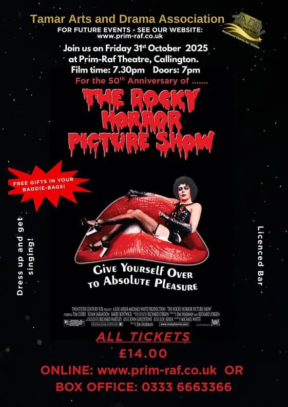 The Rocky Horror Picture Show, Saturday 31st October , Prim-Raf Theatre