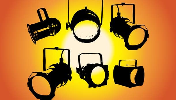Lighting the stage Stage lighting, clipart
