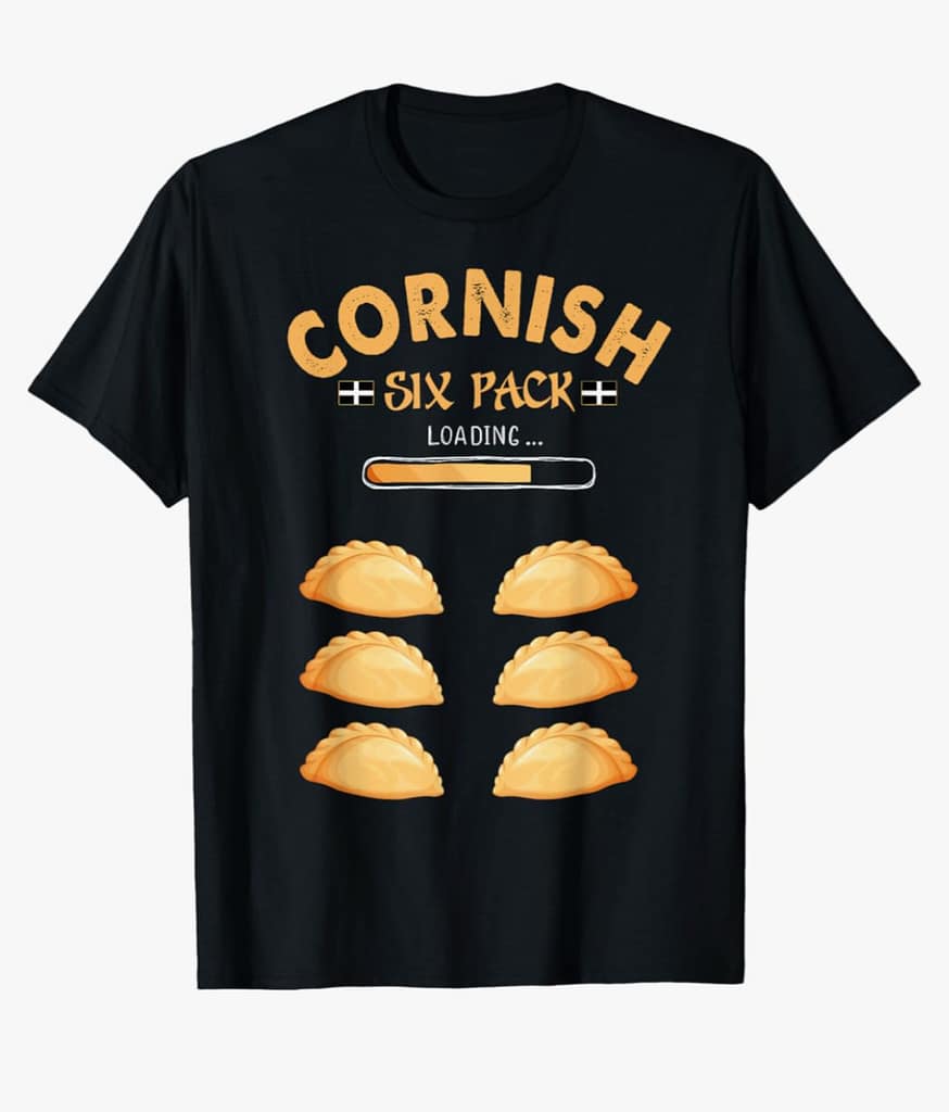 Cornwall t-shirt for men. Six pack design, Cornish